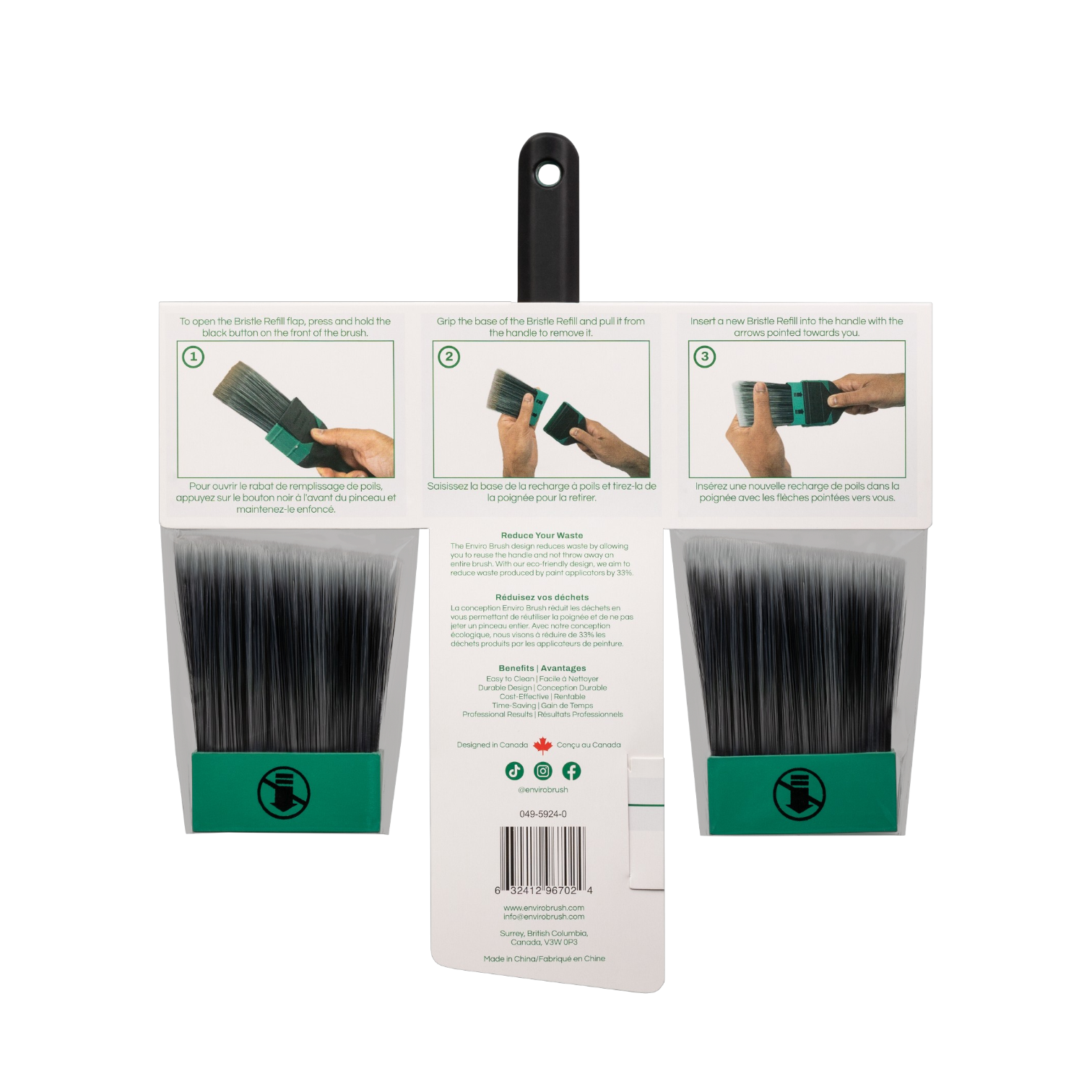 Pro Brush Set 2.50" ⎸ Professional Angle Paint Brush - Enviro Brush