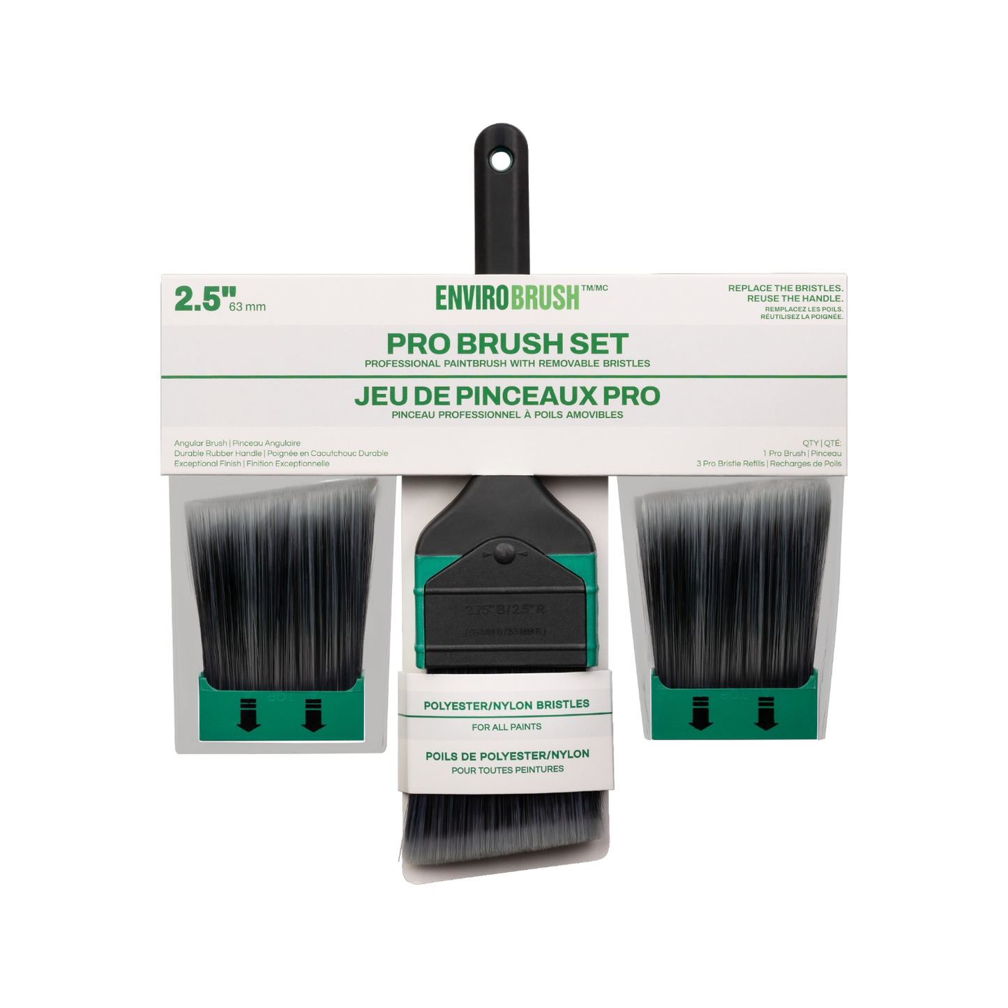 Pro Brush Set 2.50" ⎸ Professional Angle Paint Brush - Enviro Brush