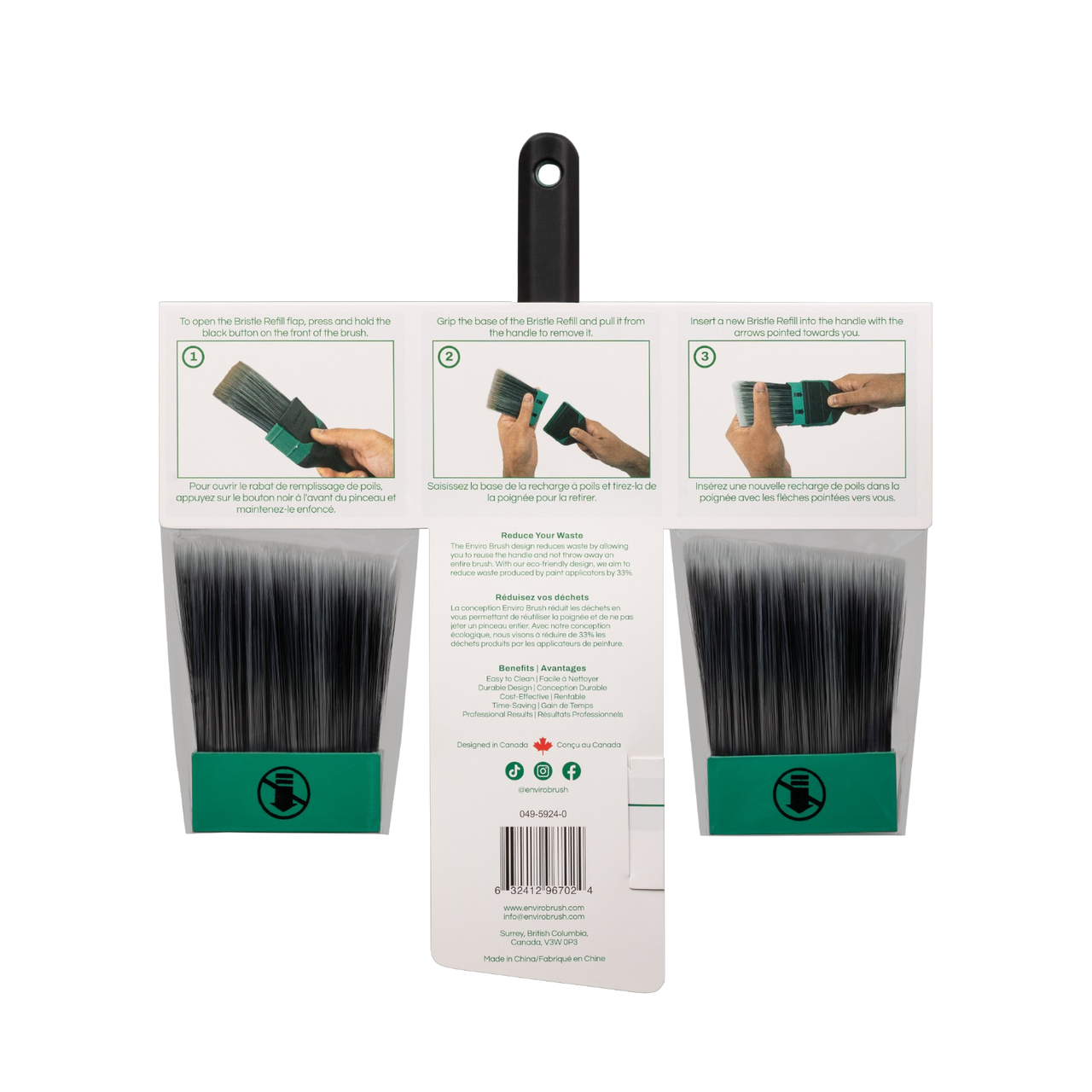 Pro Brush Set 2.50" ⎸ Professional Angle Paint Brush - Enviro Brush