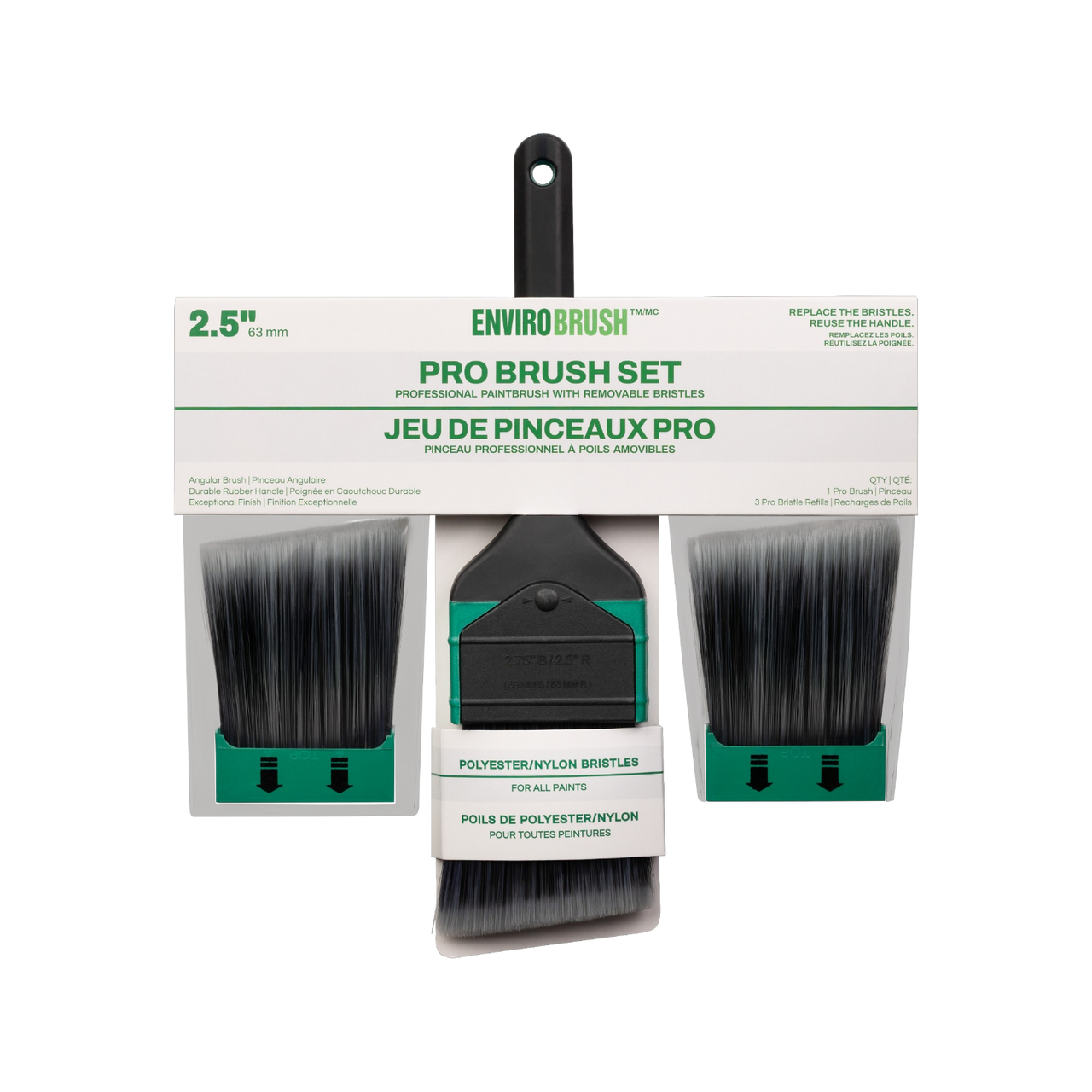 Pro Brush Set 2.50" ⎸ Professional Angle Paint Brush - Enviro Brush